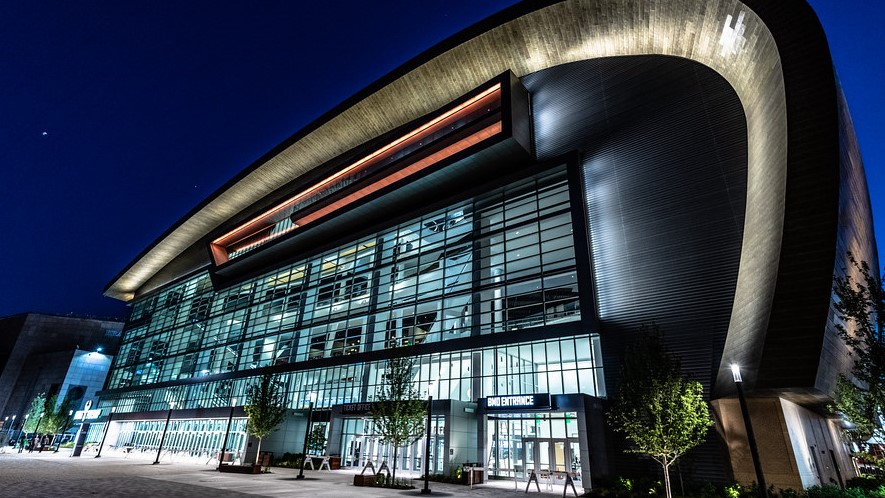 The Fiserv Forum in Milwaukee, Wis., site of the 2020 Democratic National Convention.